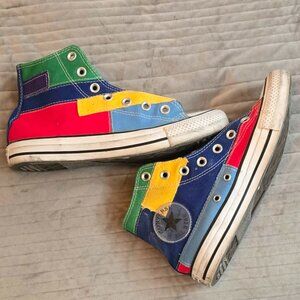 Patchwork ColorBlock Converse Hi-Tops